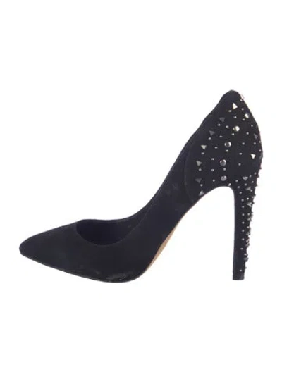 Pre-owned Rebecca Minkoff Suede Studded Accents Pumps In Blue