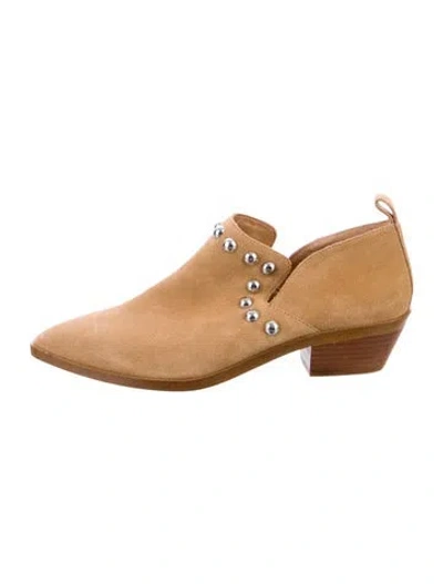 Pre-owned Rebecca Minkoff Suede Studded Accents Pumps In Neutral