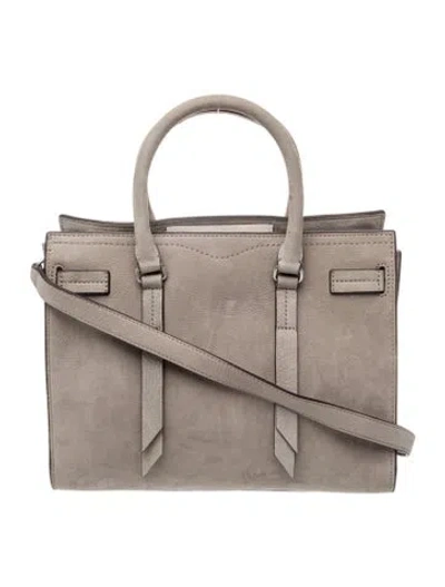 Pre-owned Rebecca Minkoff Suede Top Handle Bag In Gray