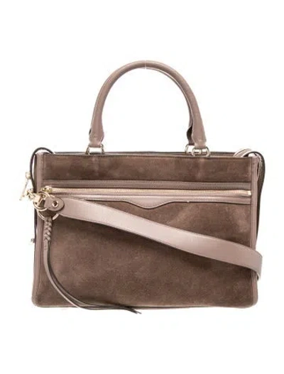 Pre-owned Rebecca Minkoff Suede Top Handle Bag In Purple