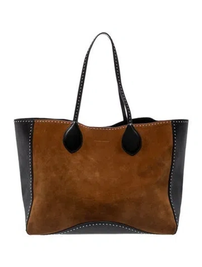 Pre-owned Rebecca Minkoff Suede Tote In Black