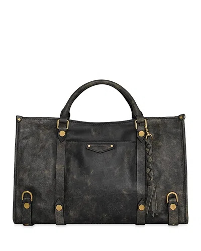 Rebecca Minkoff Surplus Large Leather Shoulder Bag In Black