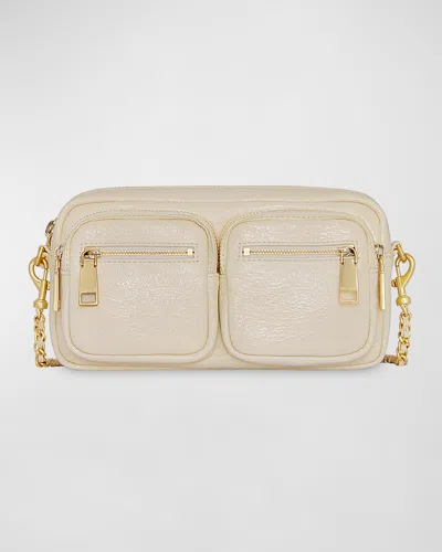Rebecca Minkoff Surplus Small Patent Leather Crossbody Bag In Chantilly