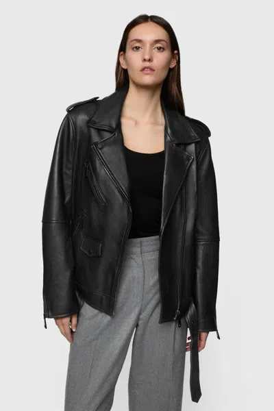 Rebecca Minkoff Tabitha Moto Jacket In Black/black