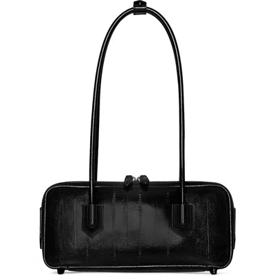 Rebecca Minkoff The Brief Leather Shoulder Bag In Black