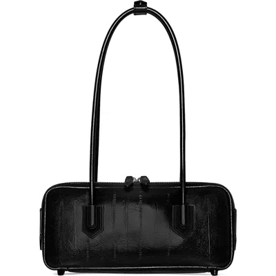 Rebecca Minkoff The Brief Leather Shoulder Bag In Black