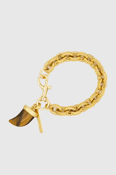 Rebecca Minkoff Tooth Charm Bracelet In Gold