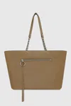 REBECCA MINKOFF TOP ZIP CHAIN TOTE BAG