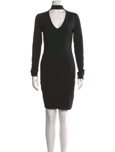 Pre-owned Rebecca Minkoff Turtleneck Mini Dress In Black