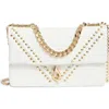 Rebecca Minkoff V Studded Wallet On A Chain Crossbody Bag In White