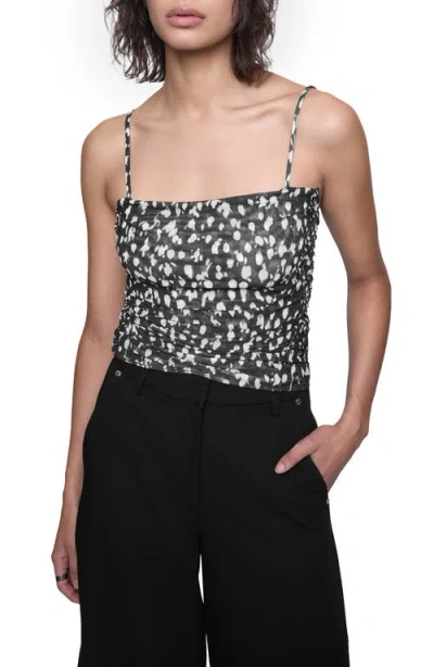 Rebecca Minkoff Valeria Mesh Camisole In Spotted Feather