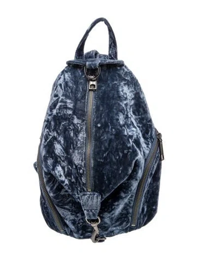 Pre-owned Rebecca Minkoff Velvet Backpack In Blue