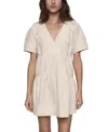 Rebecca Minkoff Vera Tiered Mini Dress In Medium Beige
