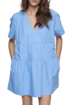 Rebecca Minkoff Vera Tiered Mini Dress In Azure