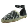 Rebecca Minkoff Vicky Womens Embroidered Ankle Strap Espadrilles In Black