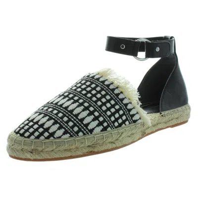Rebecca Minkoff Vicky Womens Embroidered Ankle Strap Espadrilles In Black