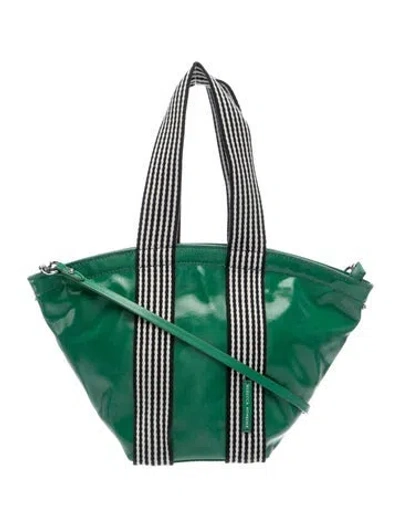 Pre-owned Rebecca Minkoff Vinyl Top Handle Bag In Green