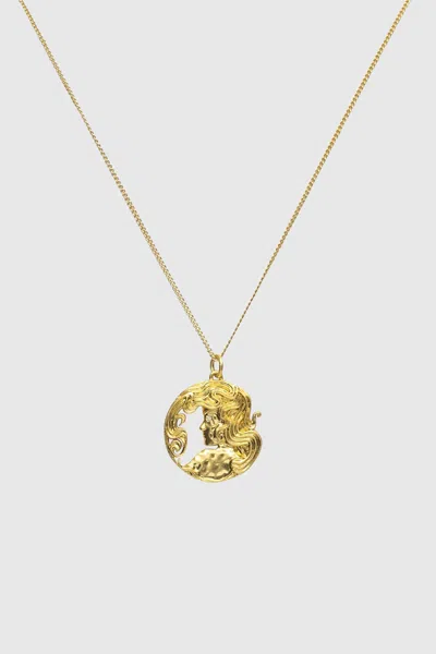 Rebecca Minkoff Virgo Zodiac Medallion Necklace In Gold