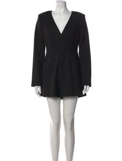 Pre-owned Rebecca Minkoff V-neck Jumpsuit In Black