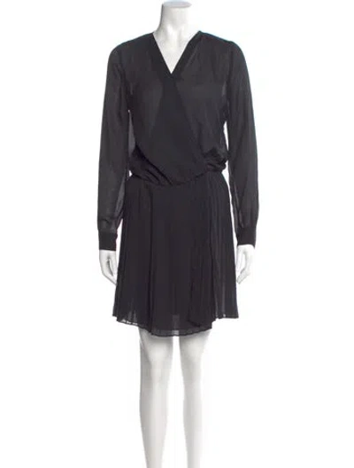 Pre-owned Rebecca Minkoff V-neck Knee-length Dress In Gray