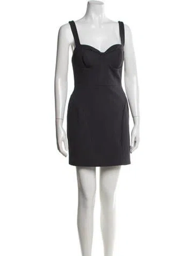 Pre-owned Rebecca Minkoff V-neck Mini Dress In Blue