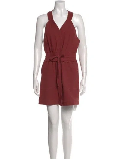 Pre-owned Rebecca Minkoff V-neck Mini Dress In Red