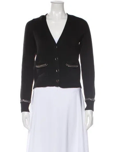Pre-owned Rebecca Minkoff V-neck Sweater In Black