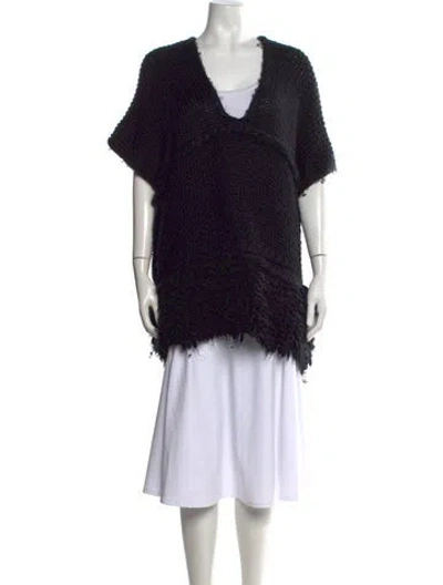 Pre-owned Rebecca Minkoff V-neck Sweater In Black