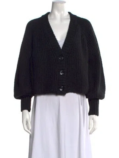 Pre-owned Rebecca Minkoff V-neck Sweater In Black