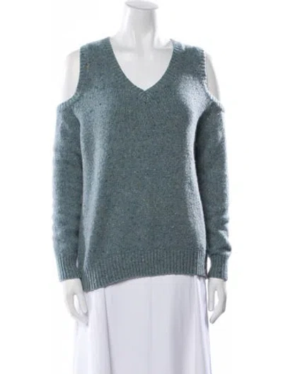 Pre-owned Rebecca Minkoff V-neck Sweater In Blue