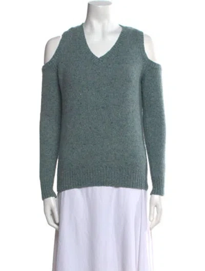 Pre-owned Rebecca Minkoff V-neck Sweater In Blue
