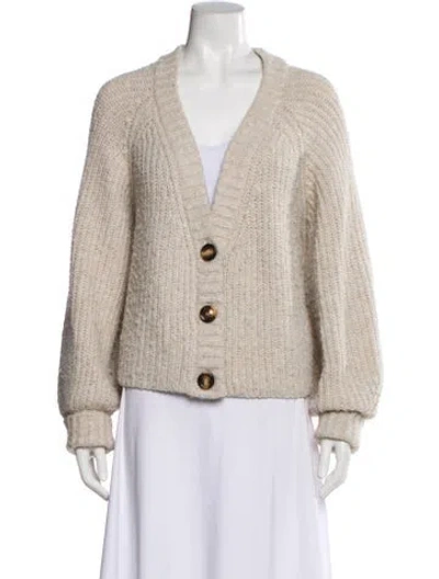 Pre-owned Rebecca Minkoff V-neck Sweater In Neutral