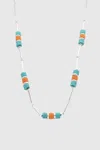 Rebecca Minkoff Western Beaded Necklace Set In Silver
