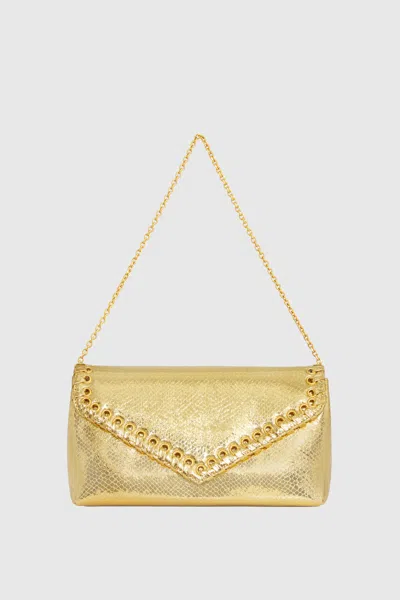 Rebecca Minkoff Whip Clutch Bag In Gold