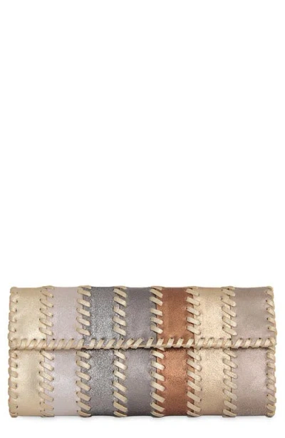 Rebecca Minkoff Whipstitch Patchwork Leather Clutch In Pattern