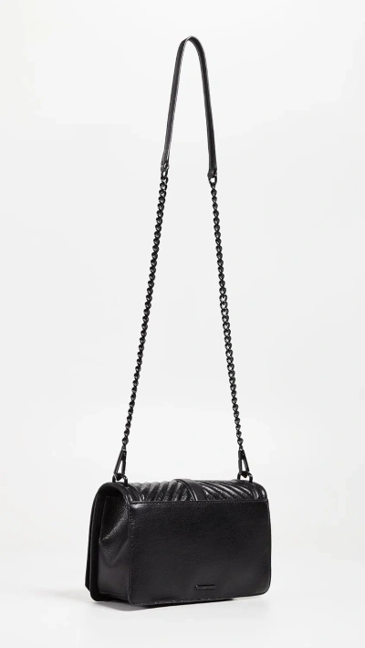 Rebecca Minkoff Women's Chevron Quilted Love Crossbody Handbag, Black