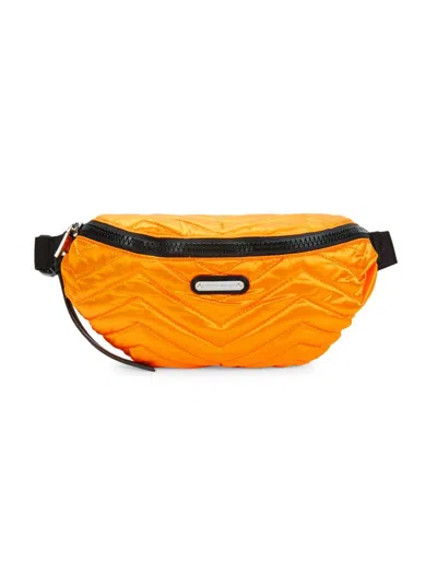 Rebecca Minkoff Women's Cree Quilted Belt Bag In Neon Orange