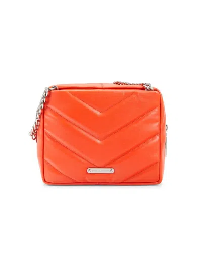 Rebecca Minkoff Women's Edie Quilted Leather Shoulder Bag In Coral