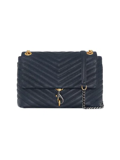 Rebecca Minkoff Women's Edie Leather Shoulder Bag In Navy