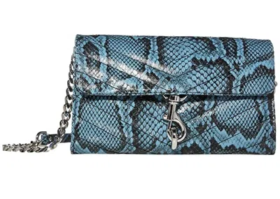 Rebecca Minkoff Women's Edie On Chain Wallet In Cement Blue In Multi