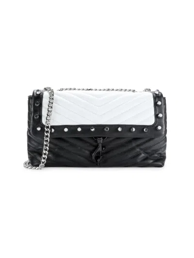 Rebecca Minkoff Women's Edie Quilted Leather Crossbody Bag In Black