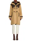 Rebecca Minkoff Women's Faux-leather Yoke Toggle Coat In Neutral
