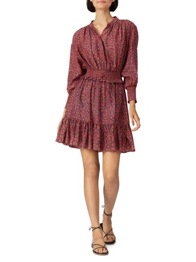 Rebecca Minkoff Women's Floral Blouson Dress In Red