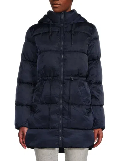 Rebecca Minkoff Women's Hooded Puffer Jacket In Navy