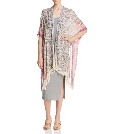 Rebecca Minkoff Women's Jasmine Floral Print Ruana Sheer Wrap In Black/ Multi