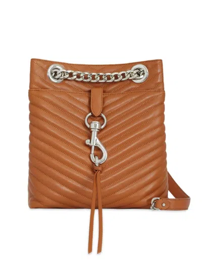 Rebecca Minkoff Women's Large Edie Quilted Leather Bucket Bag In Caramel