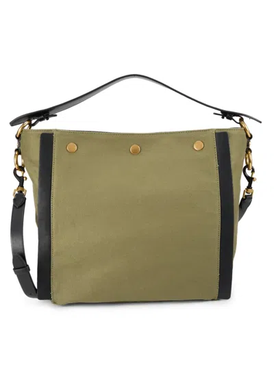 Rebecca Minkoff Women's Leather Trim Shoulder Bag In Verde