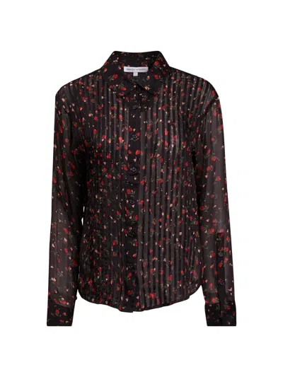 Rebecca Minkoff Women's Liz Floral Pintuck Shirt