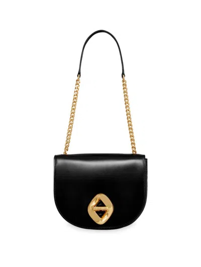 Rebecca Minkoff Women's Mini G Leather Saddle Bag In Black