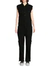 REBECCA MINKOFF WOMEN'S SPIKED DENIM JUMPSUIT